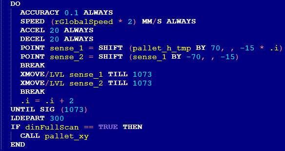 Programming an industrial robot - text language - loops,source: ASTOR