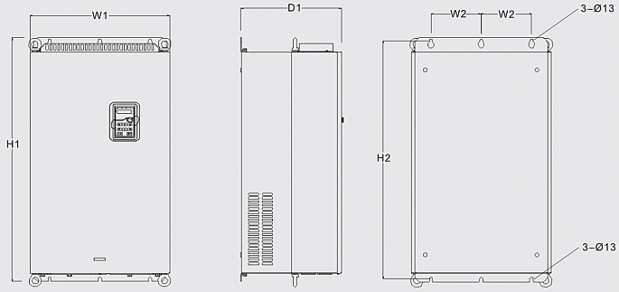 Obudowa 132 - 200kW montaz scienny