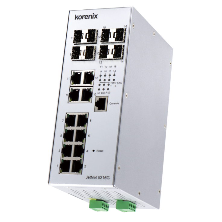 Switch Ethernetowy 8xRJ45 (10/100/1000 Base-TX) + 4x Gb Combo + 4G SFP, zarządzalny (SNMP, WEB), RapidSuperRing