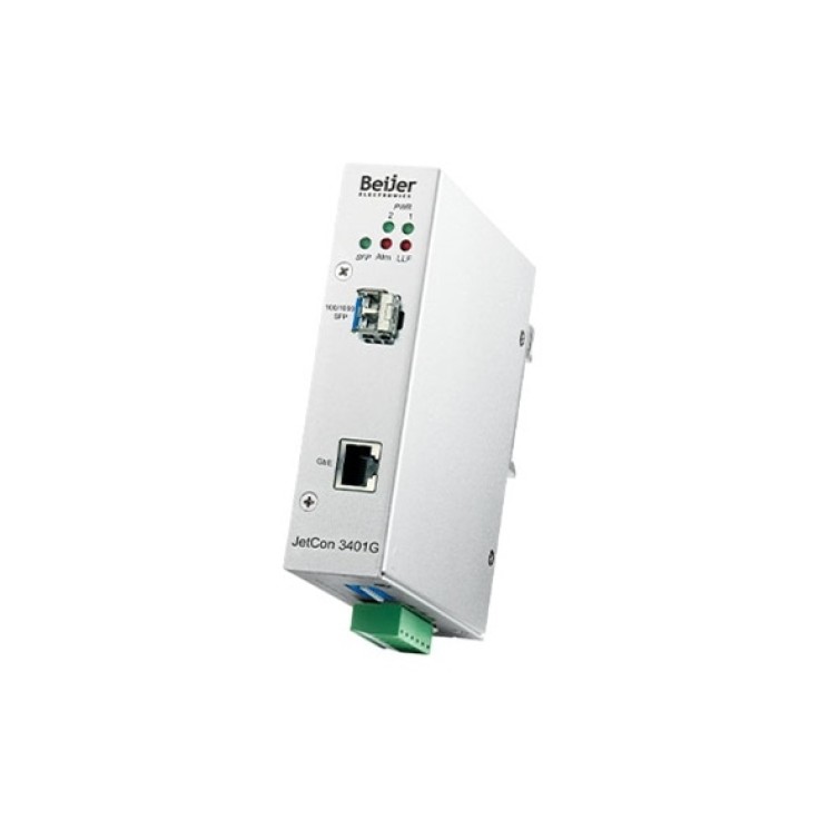 Konwerter światłowodowy Ethernet 1x 10-100-1000TX - RJ45, 1xGigabit - SFP, Kompaktowy