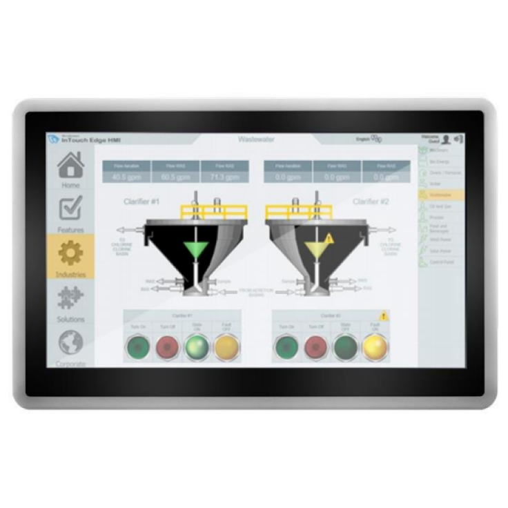 Przemysłowy komputer panelowy 10.1”, dotykowy pojemnościowy, 1280*800, wersja STANDARD, Intel Celeron J1900, 4GB RAM, mSATA SSD 128 GB, WIN10-IOT Ent LTSB 2019 , 2x RS232, 4x USB, 2x Intel Gigalan, bez zasilacza
