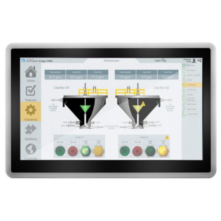 Przemysłowy komputer panelowy 19”, dotykowy pojemnościowy, 1280*1024, wersja STANDARD, Intel Celeron J1900, 8GB RAM, mSATA SSD 256 GB, WIN10-IOT Ent LTSB 2019 , 2x RS232, 4x USB, 2x Intel Gigalan, zasilanie 12-24 VDC z zasilaczem