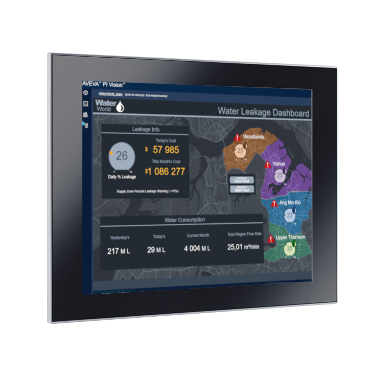 Przemysłowy komputer panelowy 17”, dotykowy pojemnościowy, 1280*1024, Intel i5-11500, 16GB RAM, SSD 256 GB, WIN11-PRO, 4 x RS232/485, 4 x USB 3.0, 3 x Gigabit Ethernet, HDMI, zasilanie 12-24VDC z zasilaczem