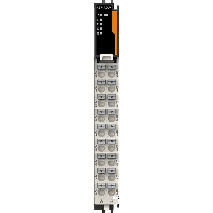 Astraada A-Series IO - Moduł wyjść analogowych prądowe/napięciowe 4AO (±5V,±10V,0-5V,1-5V,0-10V/0–20mA, 4–20mA; 16Bit)