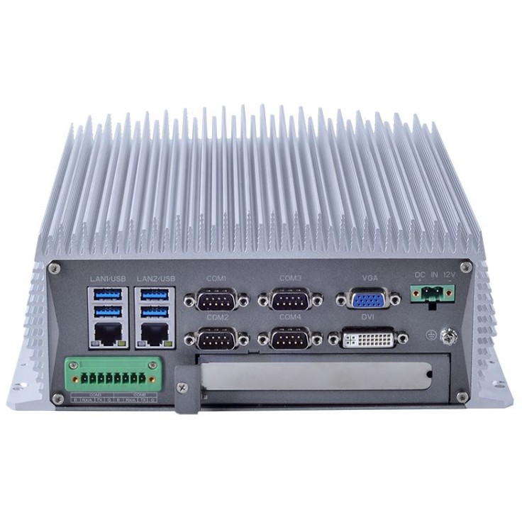 Komputer przemysłowy typu BOX, Intel i5-7400, 16GB RAM, 1x PCIe (karta 4x HDMI), SATA SSD 512 GB, WIN10-PRO/64/ENG