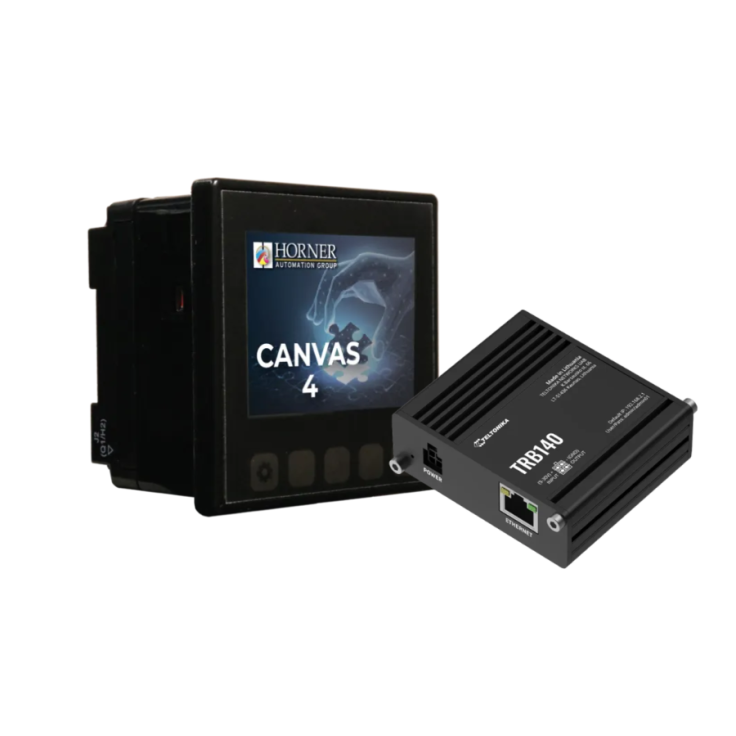 Zestaw do zdalnego programowania i obsługi sterownika Horner Canvas 4 (HE-CV-035C-02 + TRB140 + e-Szkolenie)