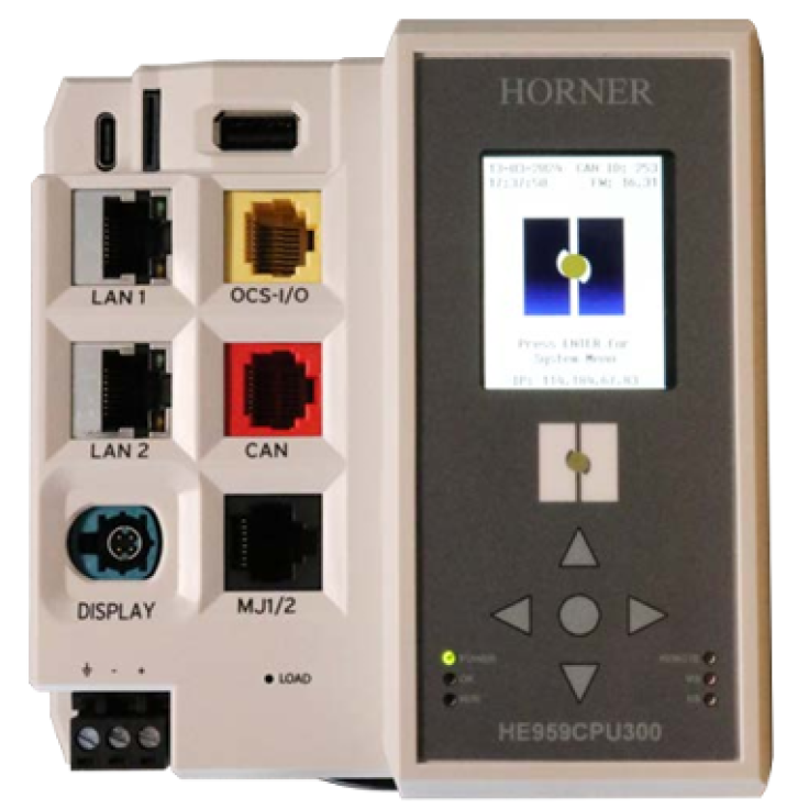 Sterownik CPU300: 2,2"; 1x RS232/RS485; 1x CsCAN; 2x Ethernet; 1x OCS-IO; MicroSD; USB-C; HMI Connectivity; 10-30VDC