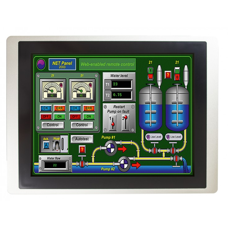 Dotykowy panel operatorski Astraada HMI, matryca TFT 15” (1024x768, 65k), RS232/422/485, RS422/485, RS232, USB Client/Host, Ethernet, MicroSD