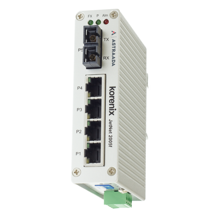 Switch niezarządzalny przemysłowy, Ethernet - 5-portowy (4 x 10/100 Base-TX + 1 złącze multimode - 100 Base-X)