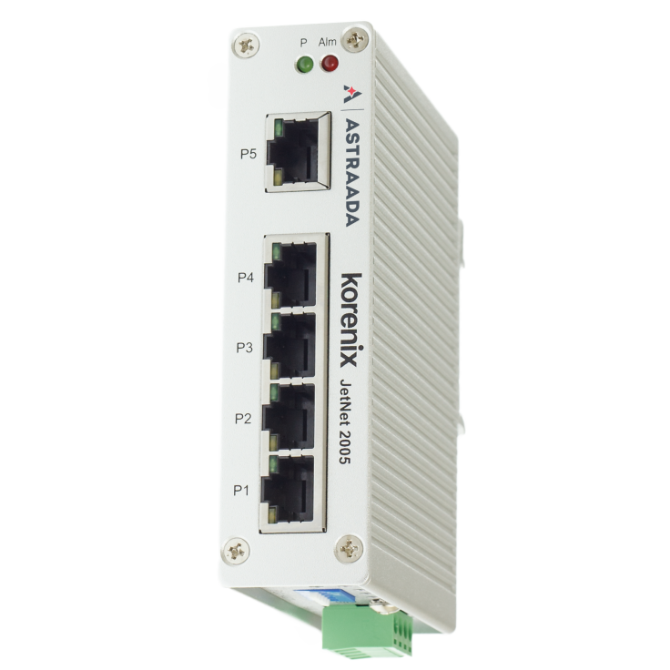 Switch niezarządzalny przemysłowy, Ethernet - 5-portowy (10/100 Base-TX), poszerzony zakres temperatur