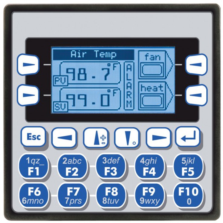 Sterownik PLC z HMI XLe - 2.25", 12 DI (12/24VDC), 12 DO (24VDC), 6 AI (0-10V, 0-20mA, TC, RTD), 4 AO (0-10V, 0-20mA); zasilanie 9-30VDC