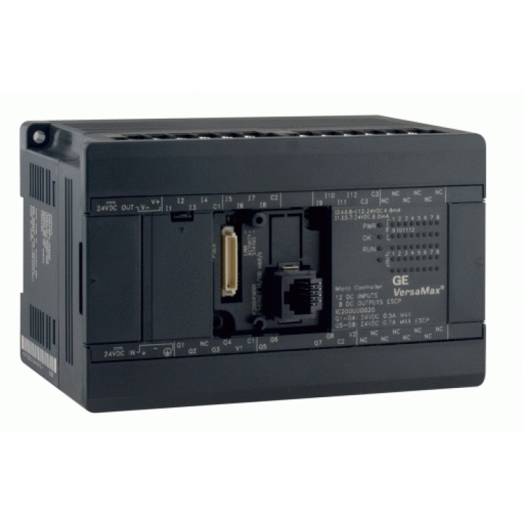 Sterownik PLC VersaMax Micro; RS232, RS485; 16 DI (24 VDC), 12 DO (24 VDC z ESCP); zasilanie 24 VDC