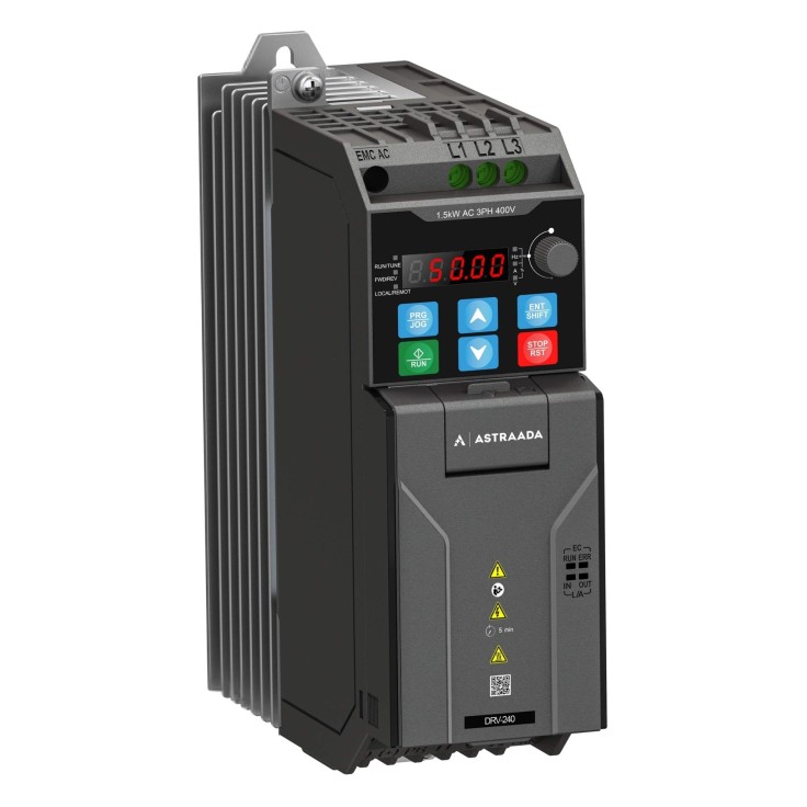 Falownik 0.2 kW jednofazowy wektorowy, filtr kategorii C2, STO, panel LED