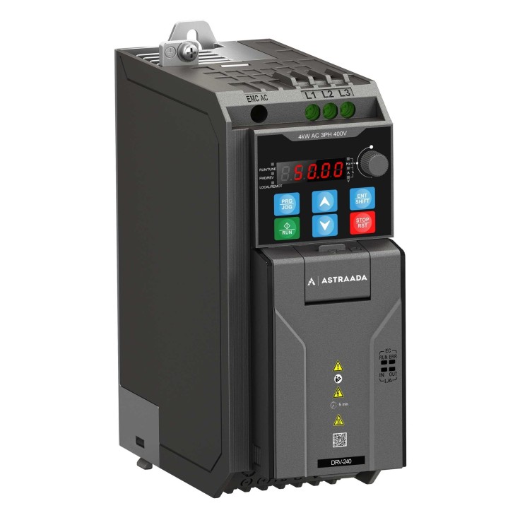Falownik 3 kW trójfazowy wektorowy, filtr kategorii C3, STO, panel LED