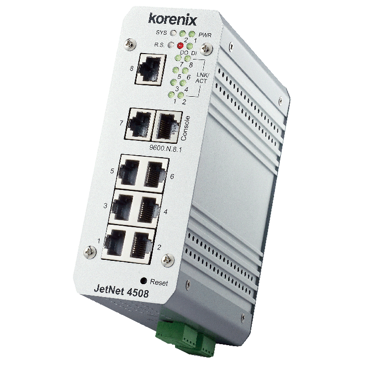 Switch zarządzalny przemysłowy, Ethernet - 8-portowy (SNMP, SuperRing)