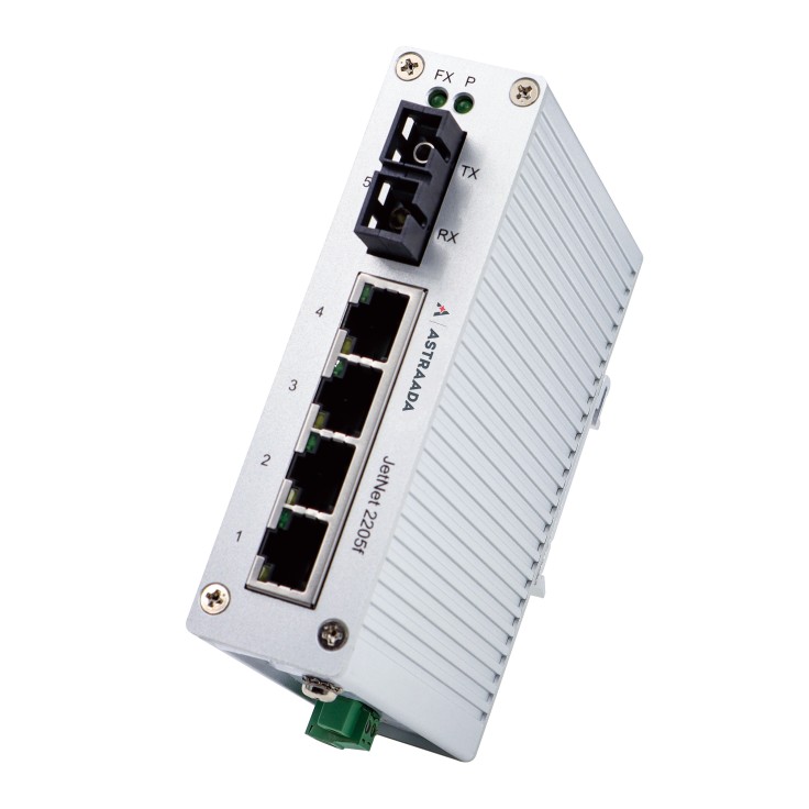 Switch niezarządzalny przemysłowy, Ethernet - 5-portowy (4 x 10/100 Base-TX + 1 złącze singlemode- 100 Base-X)