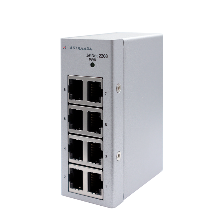 Switch niezarządzalny przemysłowy, Ethernet - 8-portowy (10/100 Base-TX), IP30, -40...+75C
