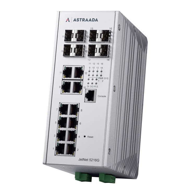 Switch Ethernetowy 8xRJ45 (10/100/1000 Base-TX) + 4x Gb Combo + 4G SFP, zarządzalny (SNMP, WEB), RapidSuperRing
