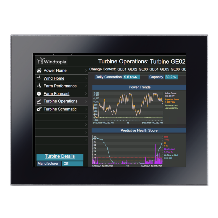 Przemysłowy monitor dotykowy LED, ekran pojemnościowy 12.1", 1280*800, złącza: HDMI, VGA, 2 x USB, 1 x USB Touch, zasilanie 12-24 VDC, z zasilaczem w zestawie