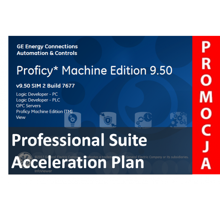 Licencja Proficy Machine Edition Professional Suite wer. 9.5 z pakietem Acceleration Plan. Promocja na jednorazowy zakup oprogramowania.