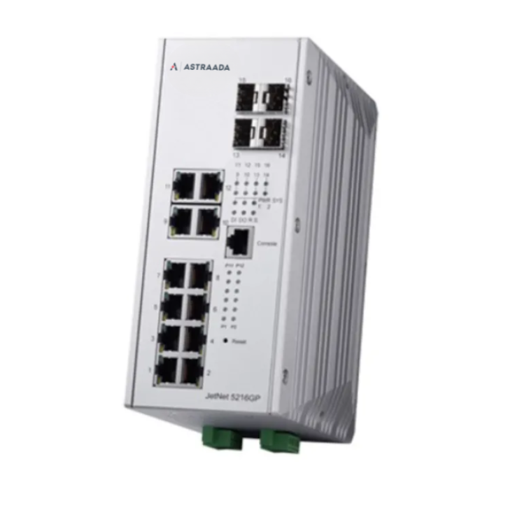 Switch Ethernetowy 12xRJ45 (10/100/1000 Base-TX) + 4G SFP, PoE, zarządzalny (SNMP, WEB), RapidSuperRing, -40+70