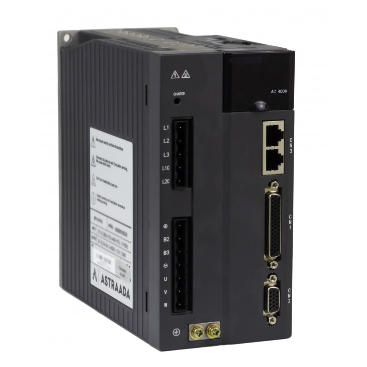 Wyprzedaż - Serwowzmacniacz o mocy 2 kW, zasilanie 3x400V, sterowanie: Modbus RTU, wejście impul., analog., zew. enkoder 