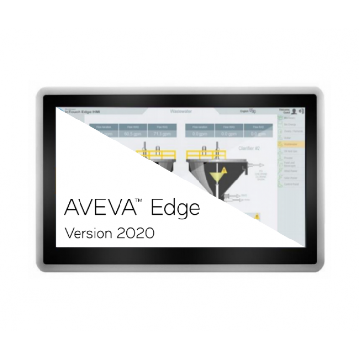 Zestaw IPC + SCADA: przemysłowy komputer panelowy 21,5” Astraada PC Standard z licencją AVEVA Edge 2020 Embedded HMI Runtime 1500 zmiennych