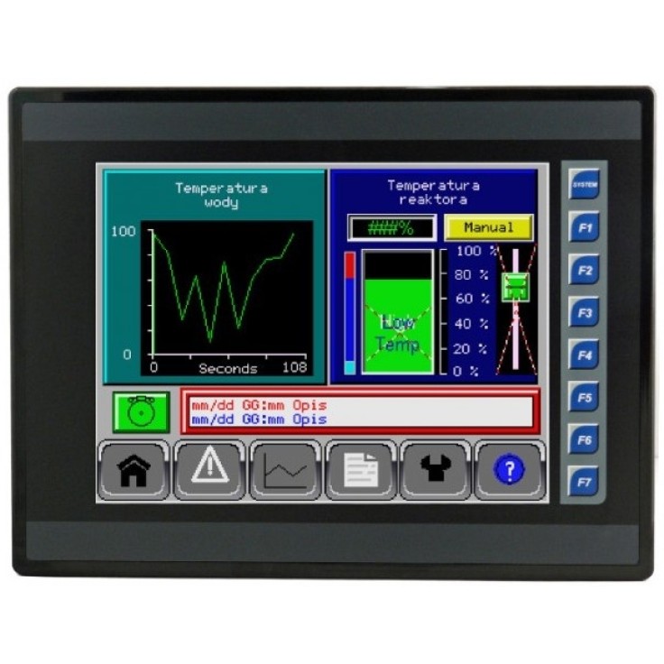 Sterownik PLC z HMI XL10 Prime - 10", 12 DI (24V; 4 HSC); 6 DO (przekaźnik 2A); 4 AI (0-10V; 0-20mA; 4-20mA)