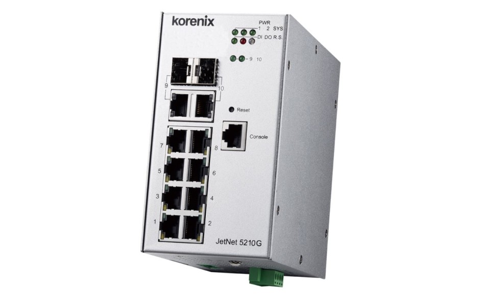 Switch Ethernetowy 8xRJ45 (10/100/1000 Base-TX) + 2x Gb Combo, zarządzalny (SNMP, WEB), IEEE802.1Q, RapidSuperRing, -40-70C
