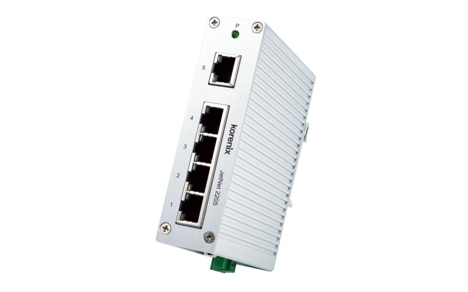 Switch niezarządzalny przemysłowy, Ethernet - 5-portowy (10/100 Base-TX), IP30, -40...+75C
