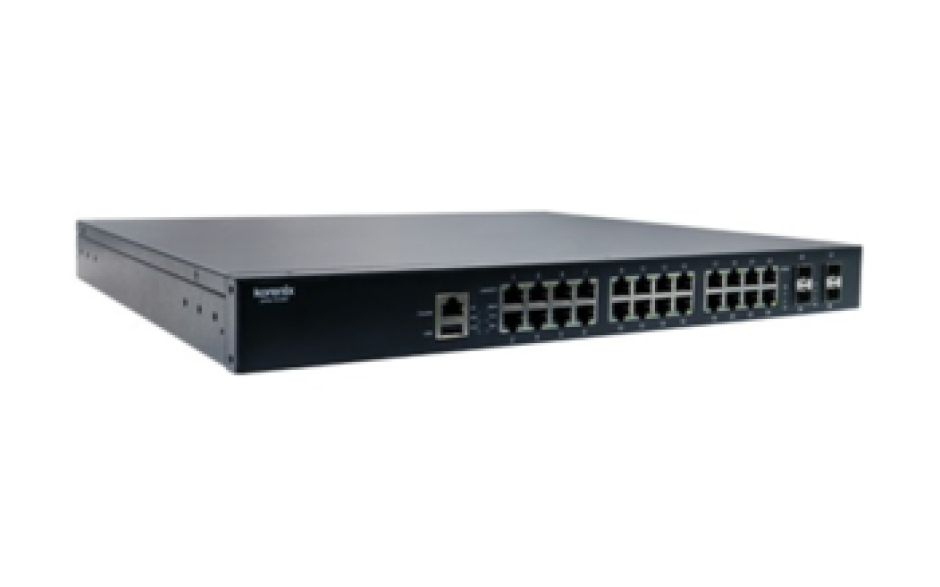 Switch Ethernetowy 24xRJ45 (10/100/1000 Base-TX) + 4xSFP (100/1000 Base-X), zarządzalny (SNMP, WEB). DC/AC