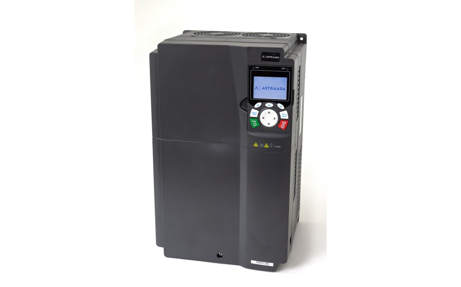 Przetwornik częstotliwości DRV-28: 30/37 kW, zasilanie 3x400V, sterowanie wektorowe, STO, filtr EMC, panel operatorski LCD, obsługa modułów rozszerzeń, funkcje went-pomp, fire-mode, 30m gwarancji, IP55 2