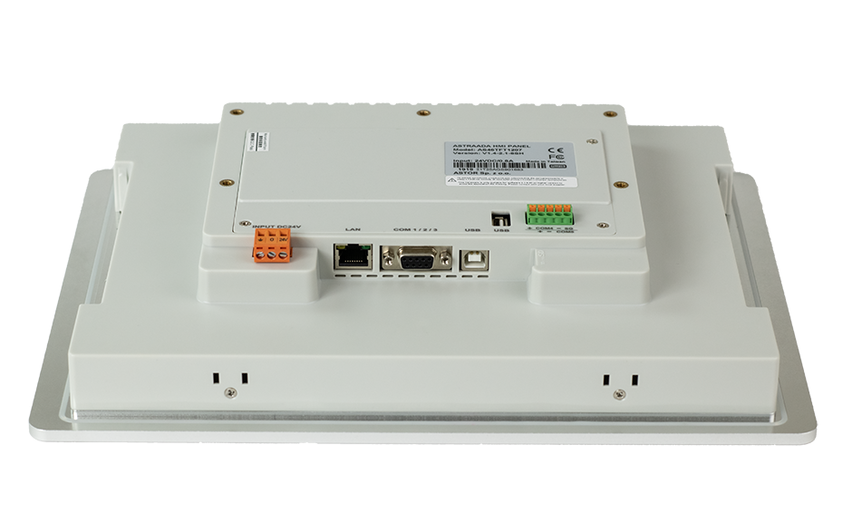 Dotykowy panel operatorski Astraada HMI, matryca TFT 12,1” (1024x768, 65k), RS232, RS422/485, 3x RS485, USB Client/Host, Ethernet, 30m gwarancji 4