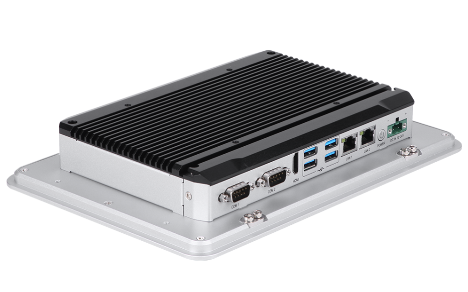 Przemysłowy komputer panelowy 10.1”, dotykowy pojemnościowy, 1280*800, wersja STANDARD, Intel Celeron J1900, 4GB RAM, mSATA SSD 128 GB, WIN10-IOT Ent LTSB 2019 , 2x RS232, 4x USB, 2x Intel Gigalan, bez zasilacza 4