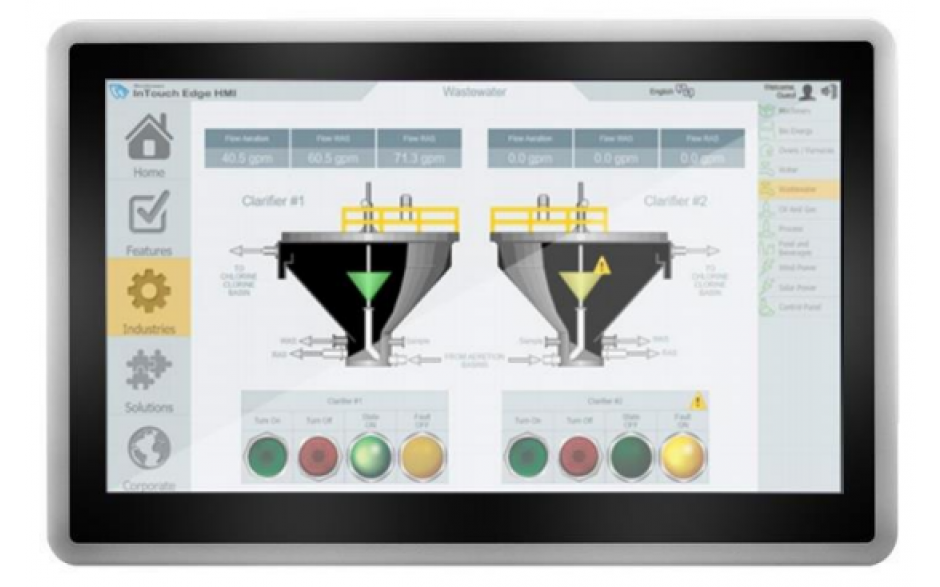 Zestaw IPC + SCADA: przemysłowy komputer panelowy 21,5” Astraada PC Standard z licencją AVEVA Edge 2023 Embedded HMI Runtime 1500 zmiennych 2