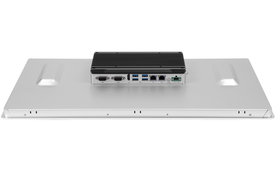 Wyprzedaż - Przemysłowy komputer panelowy 21.5”, dotykowy pojemnościowy, 1920*1080 Full HD, wersja STANDARD, Intel Celeron J1900, 8GB RAM, mSATA SSD 256 GB, WIN10-IOT Ent LTSB 2019 , 2x RS232, 4x USB, 2x Gigabit Ethernet, zasilanie 12-24 VDC z zasilaczem 2