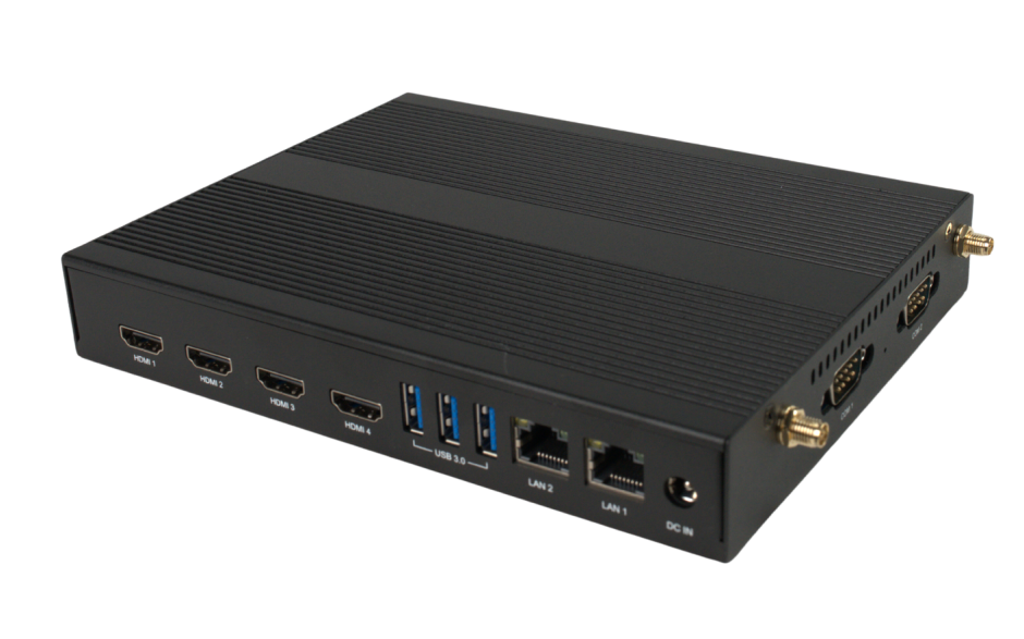 Komputer przemysłowy mini PC, 4 porty HDMI, procesor Intel i5-1235U, 16GB RAM, dysk SSD 512GB, WIN11 IOT 2