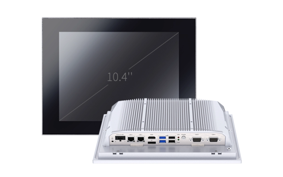 Przemysłowy komputer panelowy 10,4”, ekran dotykowy pojemnościowy, 1024*768, Intel Celeron J6412, 8 GB RAM, SSD 256 GB, WIN 11 IOT LTSC 3