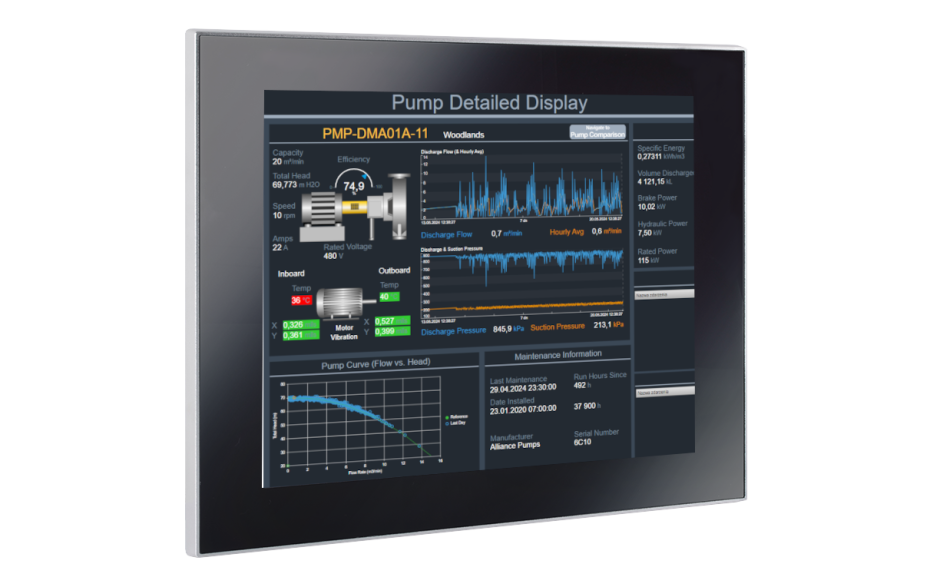 Przemysłowy komputer panelowy 10,4”, ekran dotykowy pojemnościowy, 1024*768, Intel Celeron J6412, 8 GB RAM, SSD 256 GB, WIN 11 IOT LTSC