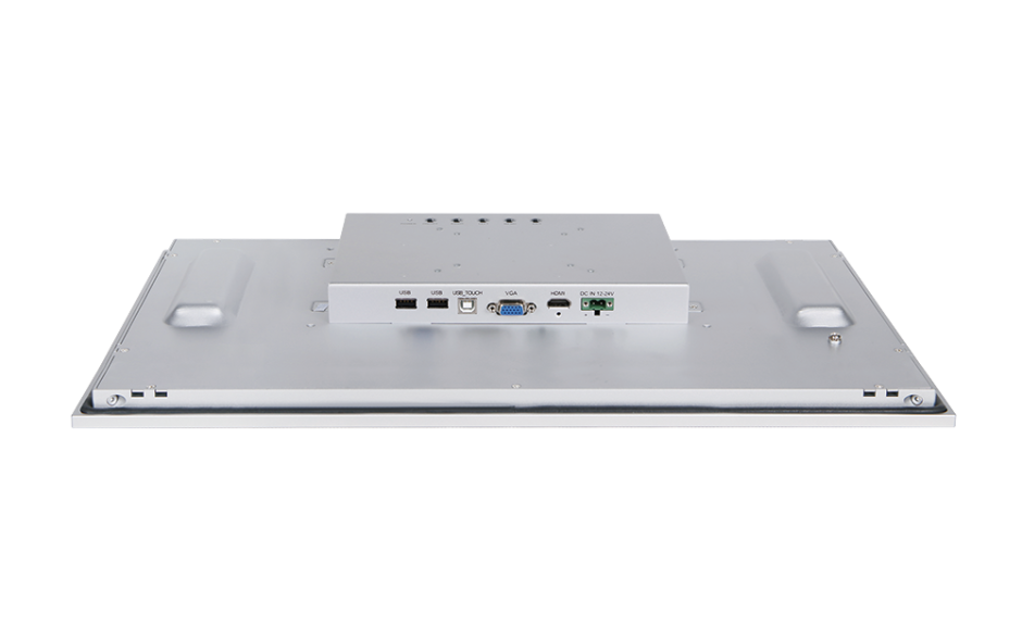 Przemysłowy monitor dotykowy LED, ekran pojemnościowy 23.8", 1920*1080, złącza: HDMI, VGA, 2 x USB, 1 x USB Touch, zasilanie 12-24 VDC, z zasilaczem w zestawie 2