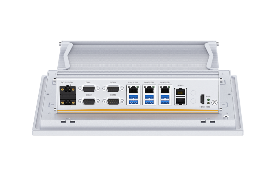 Przemysłowy komputer panelowy 10,4”, dotykowy pojemnościowy, 1024*768, Intel i5-11500T, 16GB RAM, SSD 256 GB, WIN10-PRO, 4 x RS232/485, 4 x USB 3.0, 3 x Gigabit Ethernet, HDMI, zasilanie 12-24VDC z zasilaczem 3