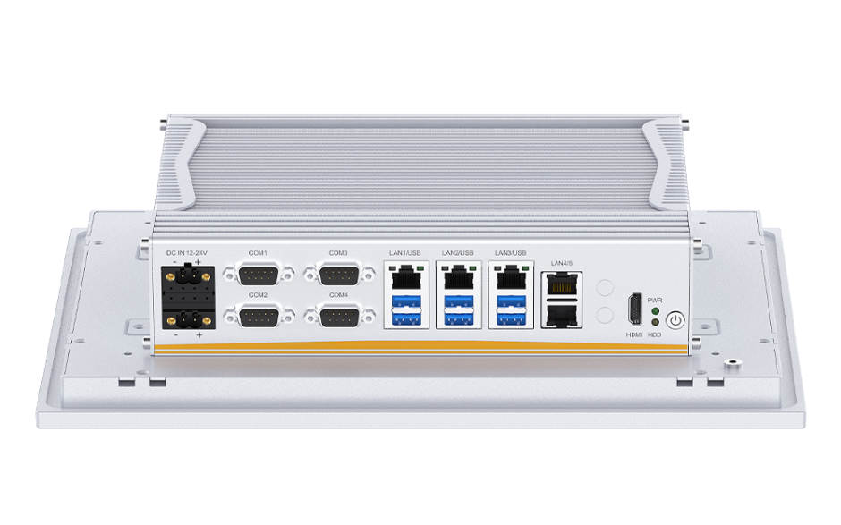 Przemysłowy komputer panelowy 12.1”, dotykowy pojemnościowy, 1024*768, Intel i5-11500T, 16GB RAM, SSD 256 GB, WIN10-PRO, 4 x RS232/485, 4 x USB 3.0, 3 x Gigabit Ethernet, HDMI, zasilanie 12-24VDC z zasilaczem 2