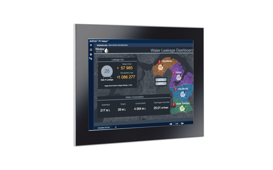 Przemysłowy komputer panelowy 15”, dotykowy pojemnościowy, 1024*768, Intel i5-11500, 16GB RAM, SSD 256 GB, WIN11-PRO, 4 x RS232/485, 4 x USB 3.0, 3 x Gigabit Ethernet, HDMI, zasilanie 12-24VDC z zasilaczem