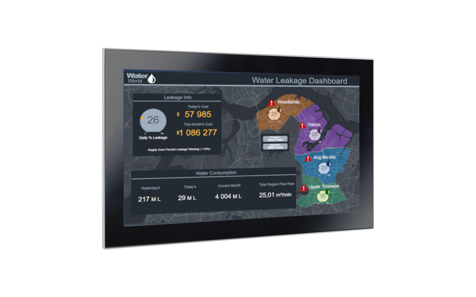 Przemysłowy komputer panelowy 18.5”, dotykowy pojemnościowy, 1920*1080, Intel i5-11500, 16GB RAM, SSD 256 GB, WIN11-PRO, 4 x RS232/485, 4 x USB 3.0, 3 x Gigabit Ethernet, HDMI, zasilanie 12-24VDC z zasilaczem