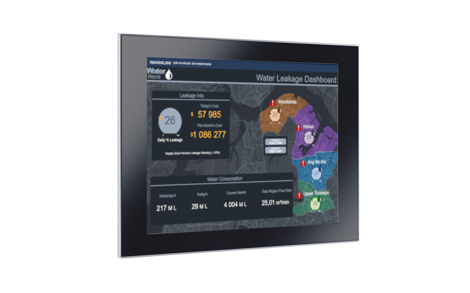 Przemysłowy komputer panelowy 19”, dotykowy pojemnościowy, 1280*1024, Intel i5-11500, 16GB RAM, SSD 256 GB, WIN10-PRO, 4 x RS232/485, 4 x USB 3.0, 3 x Gigabit Ethernet, HDMI, zasilanie 12-24VDC z zasilaczem