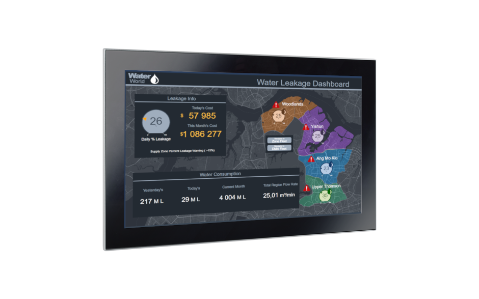 Przemysłowy komputer panelowy 21.5”, dotykowy pojemnościowy, 1920*1080, Intel i5-11500, 16GB RAM, SSD 256 GB, WIN11-PRO, 4 x RS232/485, 4 x USB 3.0, 3 x Gigabit Ethernet, HDMI, zasilanie 12-24VDC z zasilaczem