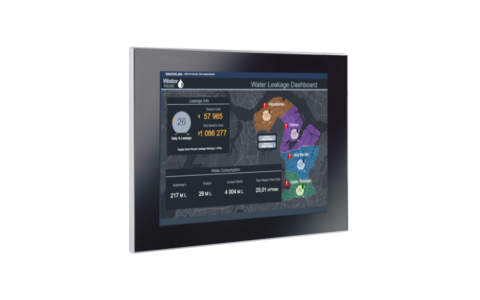 Przemysłowy komputer panelowy 10,4”, dotykowy pojemnościowy, 1024*768, Intel i5-11500, 16GB RAM, SSD 256 GB, WIN11-PRO, 4 x RS232/485, 4 x USB 3.0, 3 x Gigabit Ethernet, HDMI, zasilanie 12-24VDC z zasilaczem