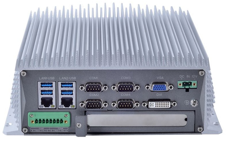 Komputer przemysłowy typu BOX, Intel i5-7400, 16GB RAM, 1x PCIe (karta 4x HDMI), SATA SSD 512 GB, WIN10-PRO/64/ENG