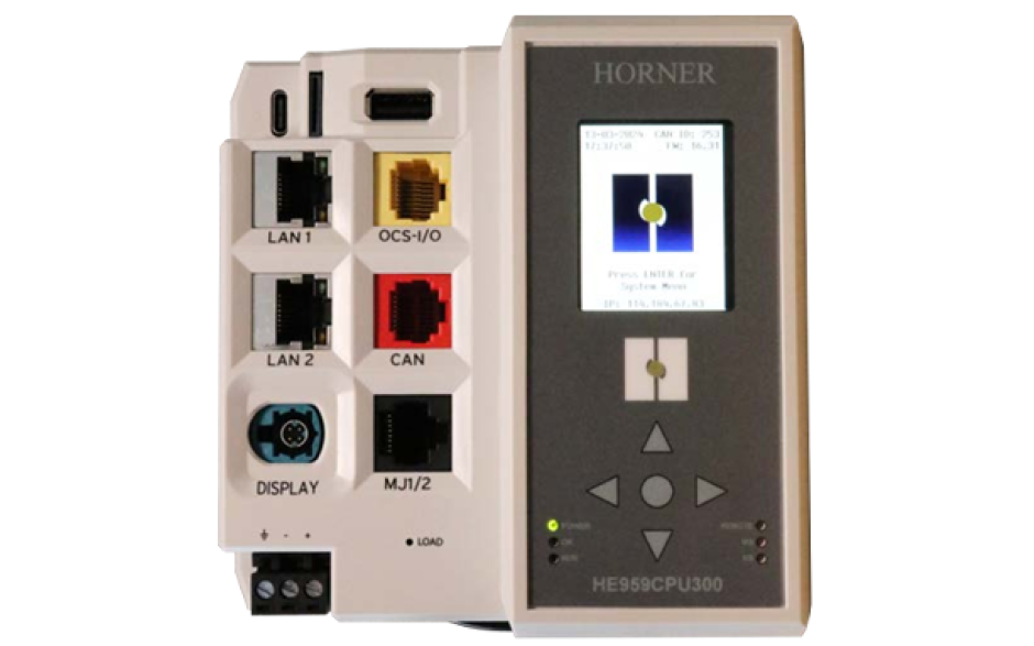 Sterownik CPU300: 2,2"; 1x RS232/RS485; 1x CsCAN; 2x Ethernet; 1x OCS-IO; MicroSD; USB-C; HMI Connectivity; 10-30VDC