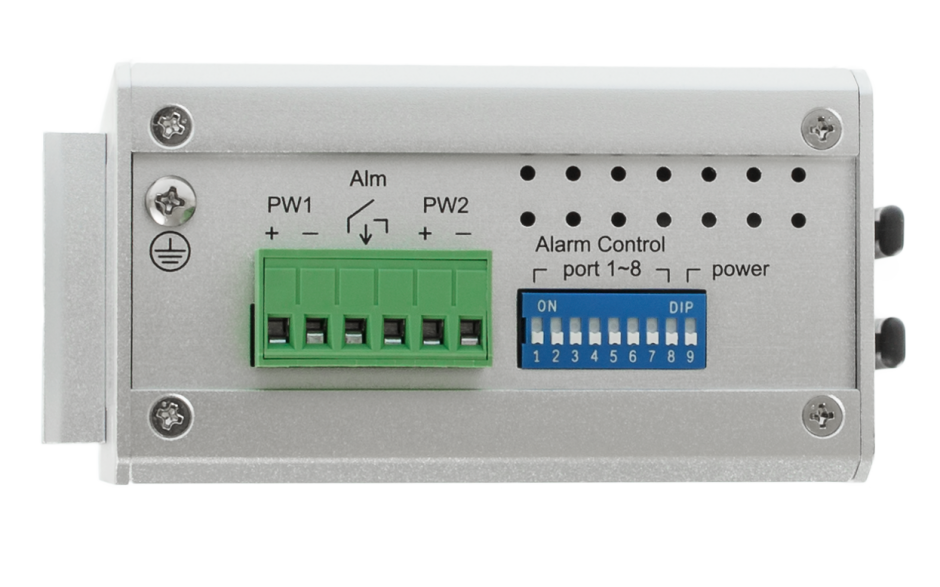 Switch niezarządzalny przemysłowy, Ethernet - 8-portowy (6 x 10/100 Base-TX + 2 złącza SC multimode (100 Base-X) 3